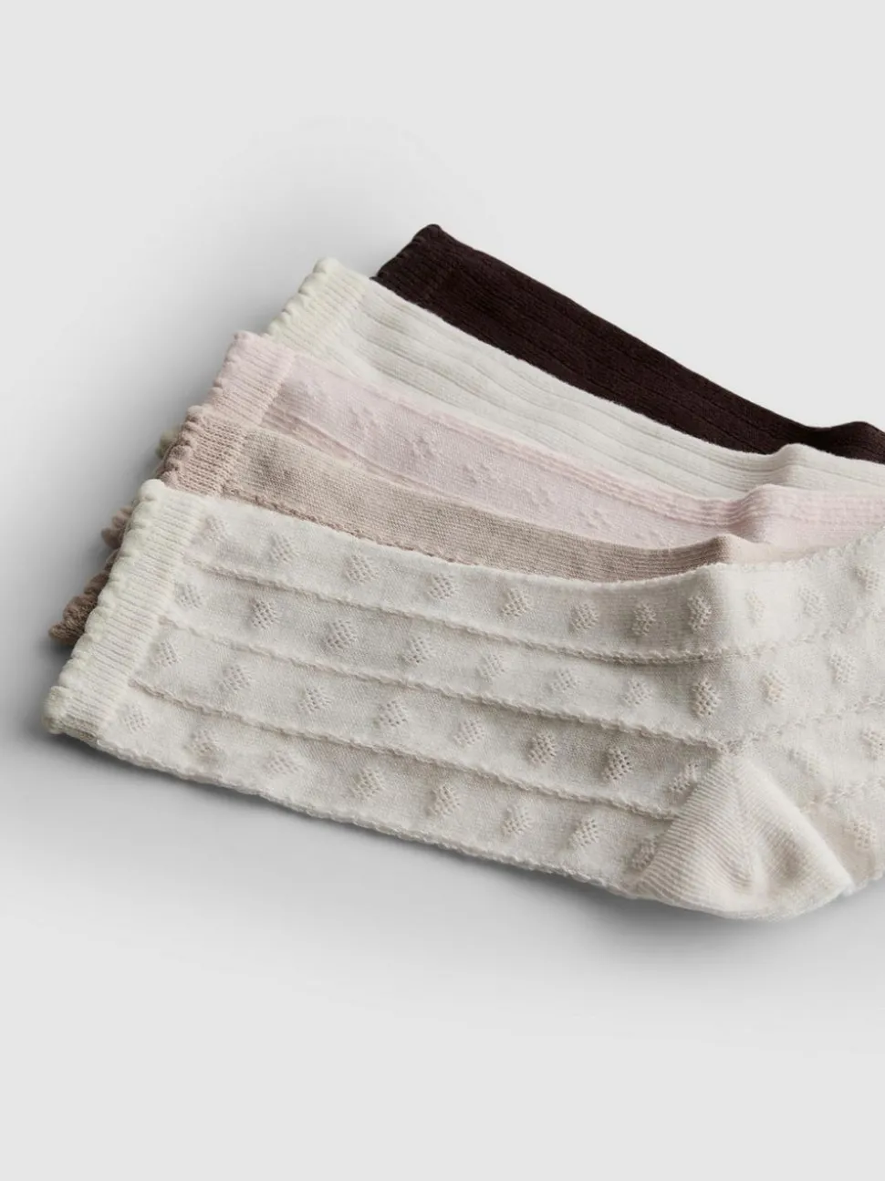 Strukturierte Crewsocken, 5er-Pack
