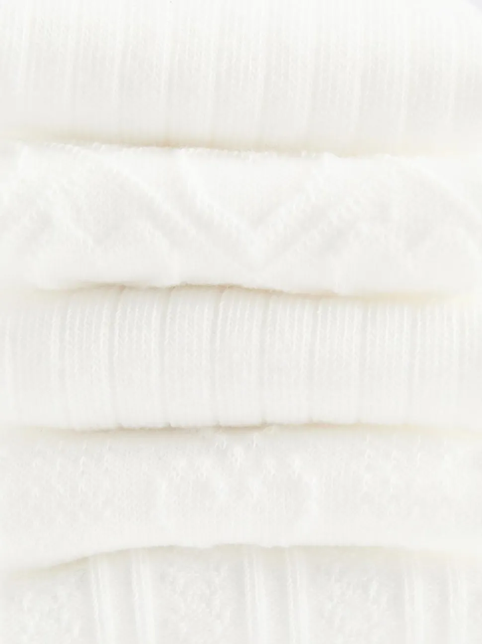 Strukturierte Crewsocken, 5er-Pack
