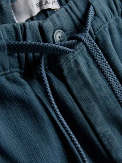 Strukturierte Hose mit Kordelzug