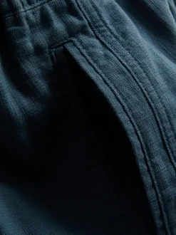 Strukturierte Hose mit Kordelzug