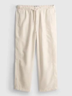 Strukturierte Hose mit Kordelzug
