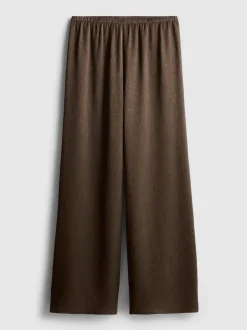 Strukturierte Satinhose mit geradem Bein