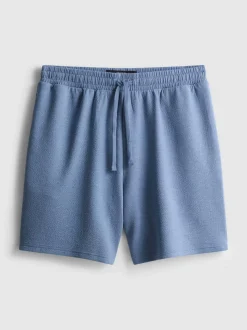 Strukturierte Schlafanzugshorts mit Kordelzug