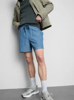 Strukturierte Shorts mit Kordelzug