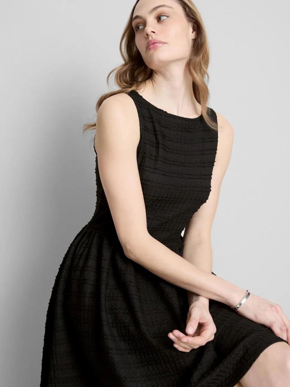 Strukturiertes Minikleid in Knitteroptik
