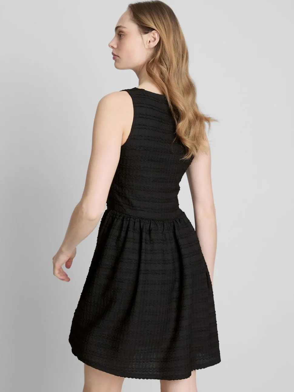Strukturiertes Minikleid in Knitteroptik
