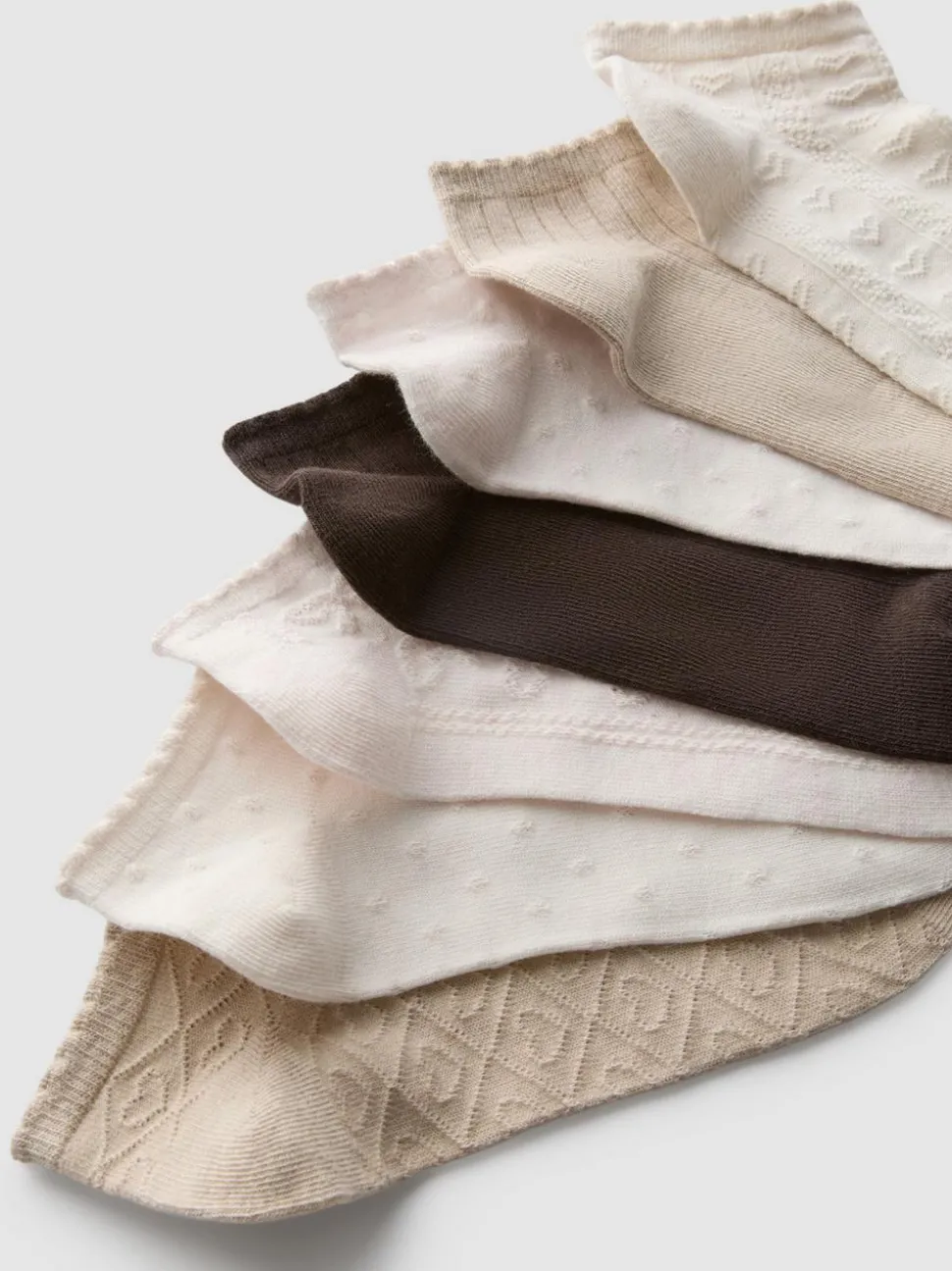 Strukturierte Sneakersocken, 7er-Pack