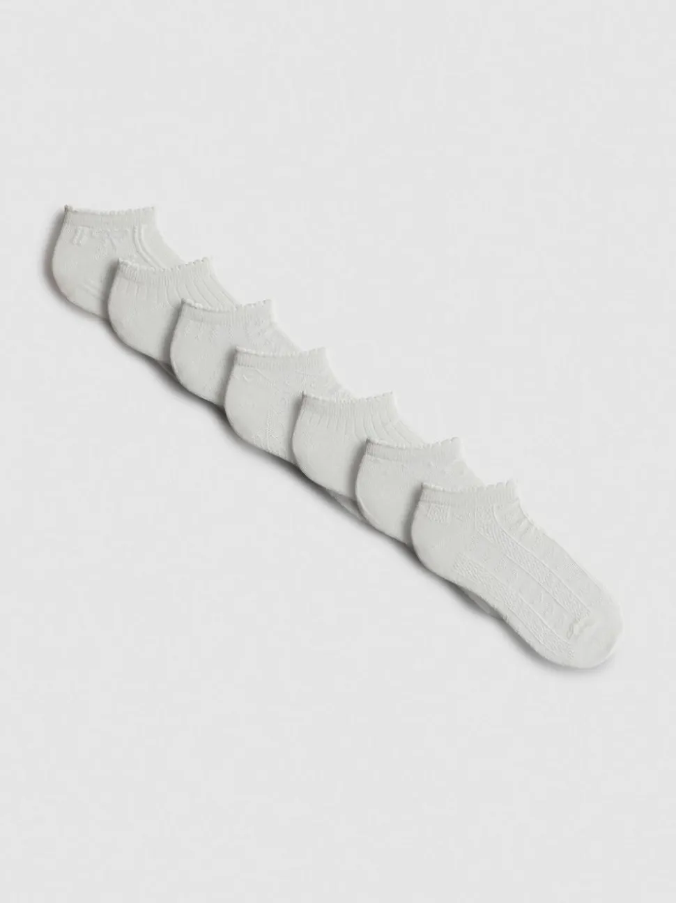 Strukturierte Sneakersocken mit hohem Baumwollanteil, 7er-Pack