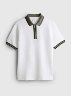 Strukturiertes Poloshirt