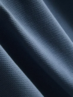 Strukturiertes Poloshirt mit Reißverschluss