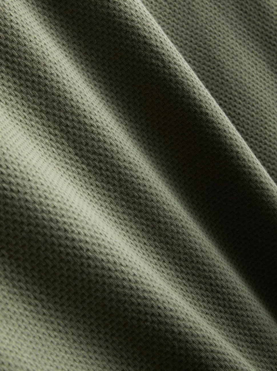 Strukturiertes Poloshirt mit Reißverschluss