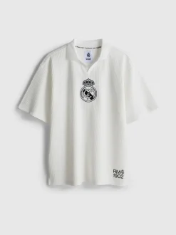 Strukturiertes „Real Madrid“ Poloshirt