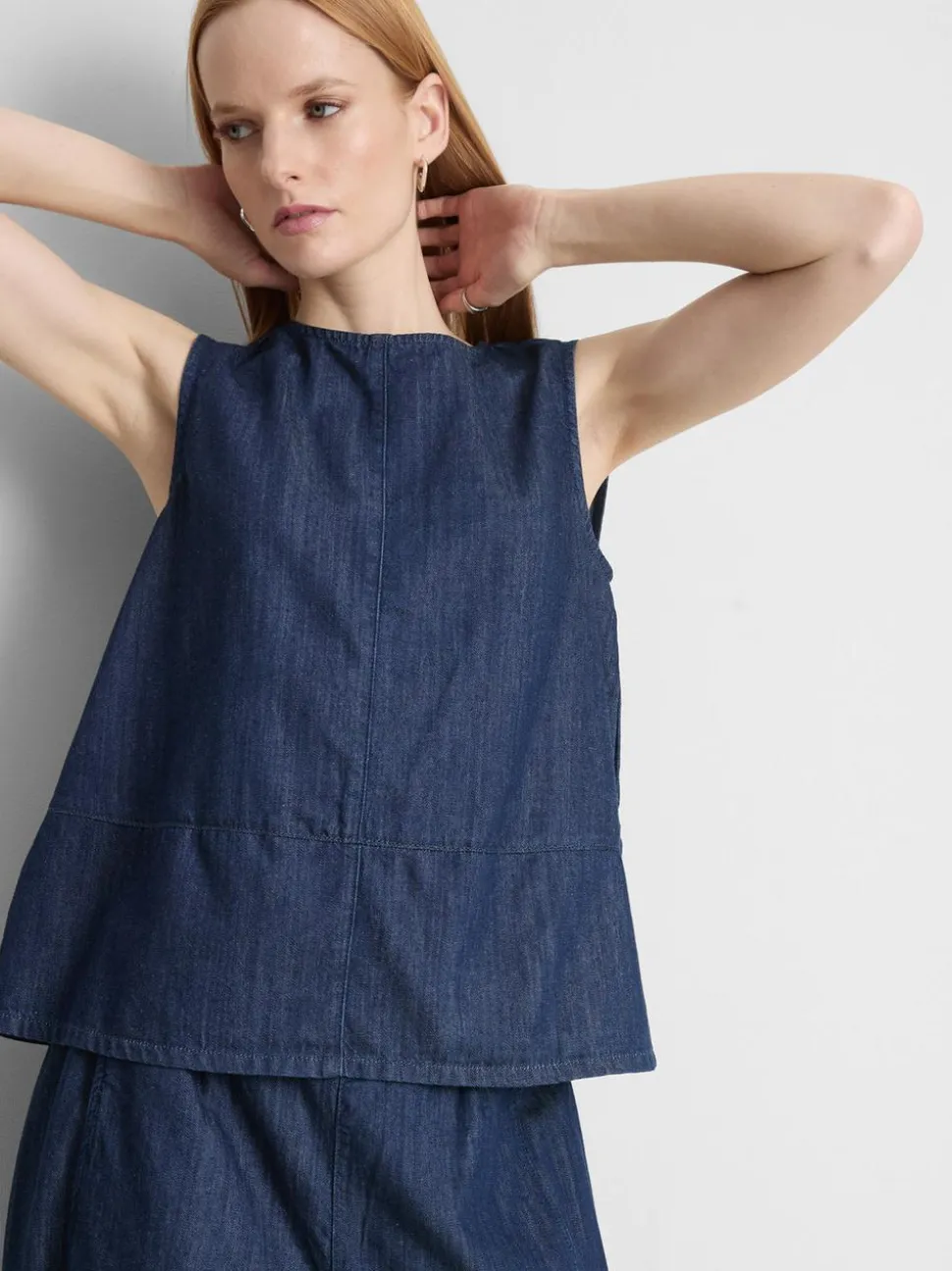 Strukturiertes „The Edit“ Denim-Top