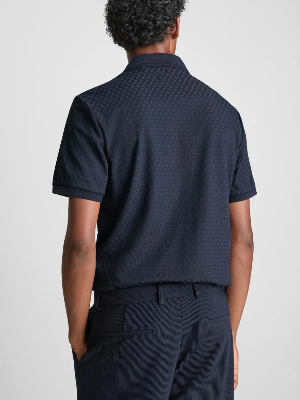 Strukturiertes „The Edit“ Poloshirt mit Reißverschluss