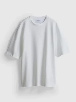 Strukturiertes T-Shirt mit geradem Schnitt