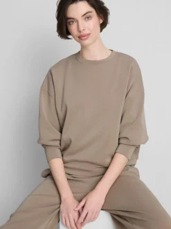Sweatshirt aus Modalmischung mit Rundhalsausschnitt
