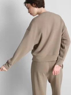 Sweatshirt aus Modalmischung mit Rundhalsausschnitt