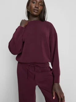 Sweatshirt aus Modalmischung mit Rundhalsausschnitt