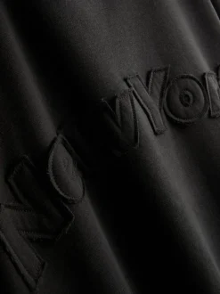 Sweatshirt mit hohem Baumwollanteil und Applikation