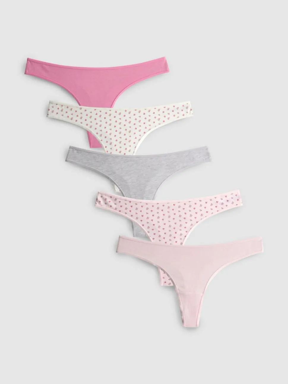 Tangas mit hohem Baumwollanteil, 5er-Pack