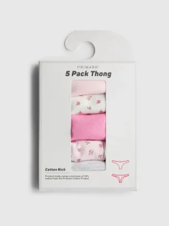 Tangas mit hohem Baumwollanteil, 5er-Pack