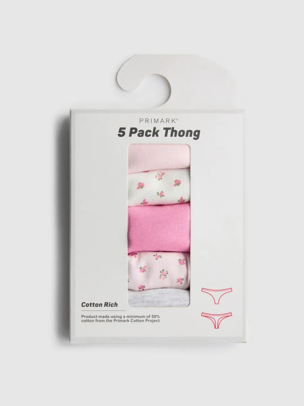 Tangas mit hohem Baumwollanteil, 5er-Pack