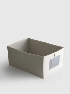 Textil-Aufbewahrungsbox mit Sichtfenster