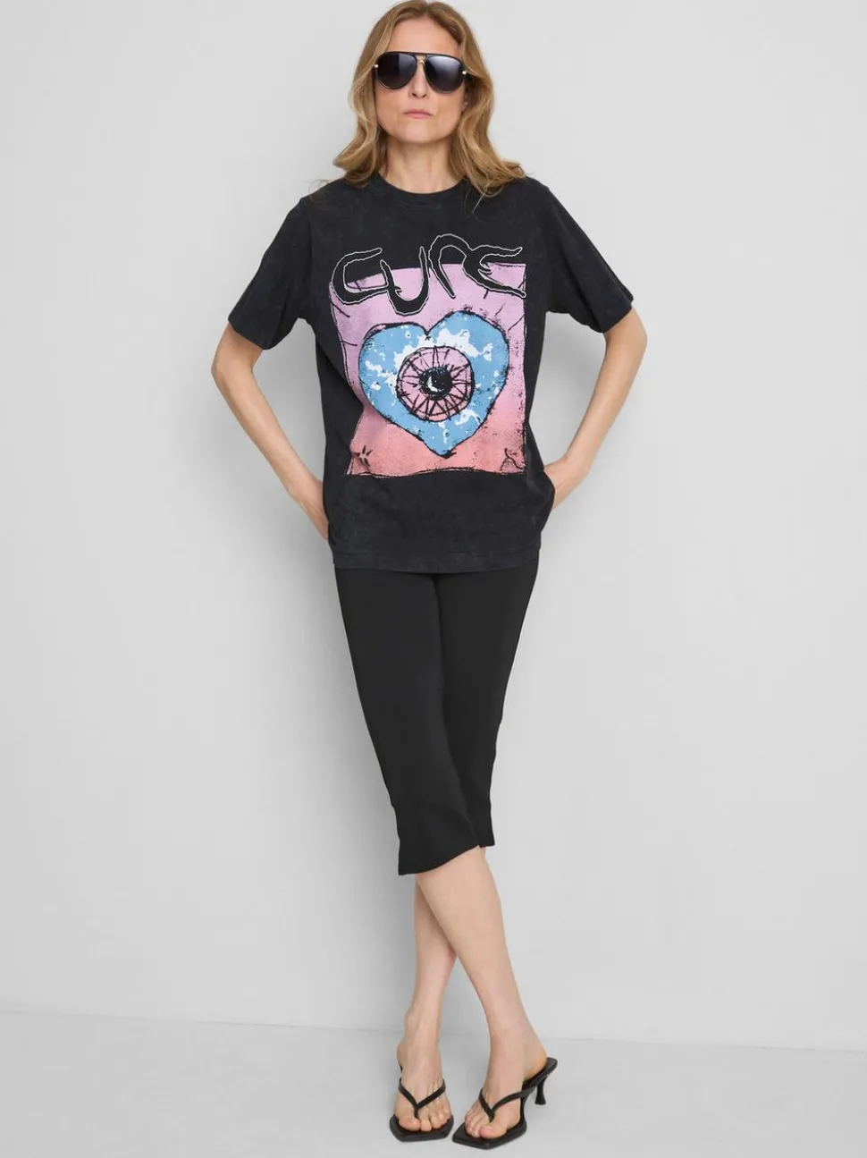 „The Cure“ T-Shirt aus reiner Baumwolle mit Bandgrafik