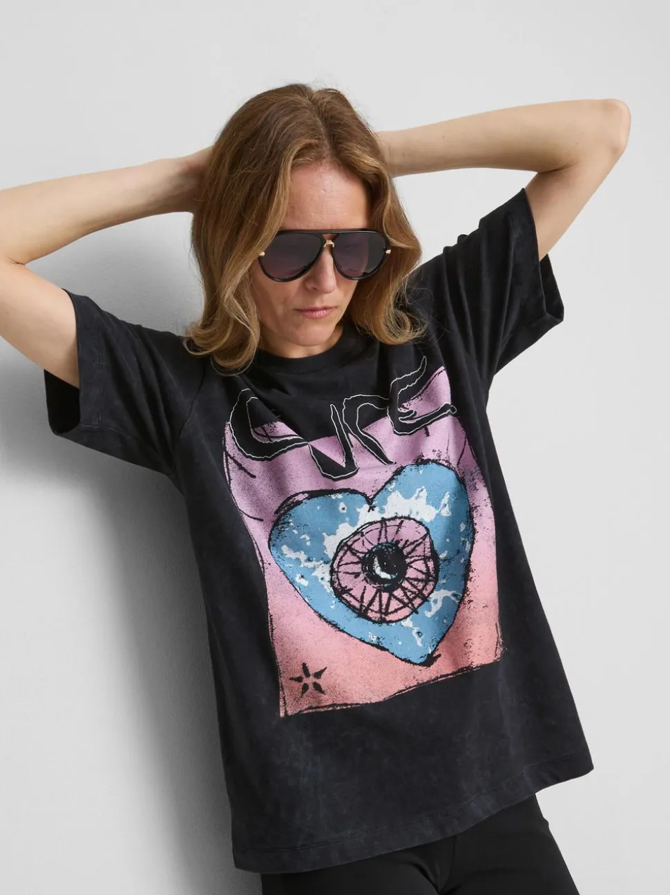 „The Cure“ T-Shirt aus reiner Baumwolle mit Bandgrafik