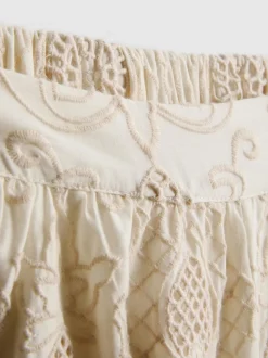 „The Edit“ Baumwoll-Shorts mit Lochstickerei