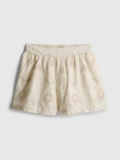 „The Edit“ Baumwoll-Shorts mit Lochstickerei
