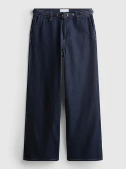 „The Edit“ Jeans mit weitem Bein und Gürtel