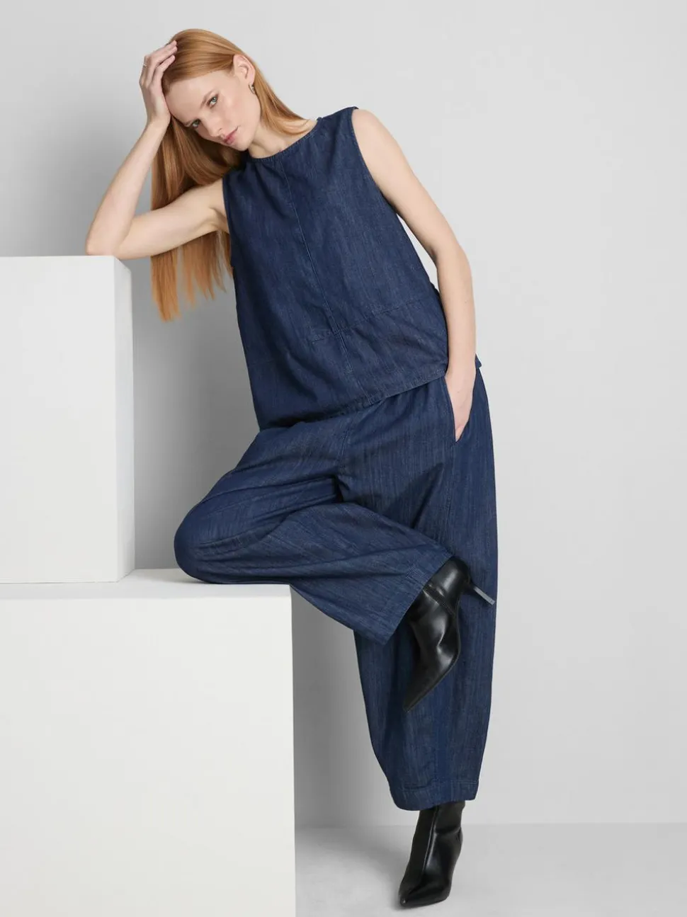 „The Edit“ Jeans mit weitem Bein