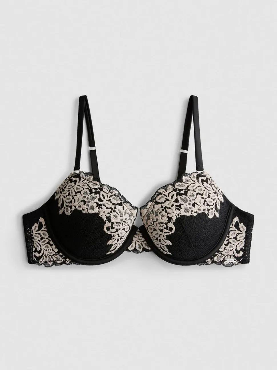 „The Edit“ Push-up-Balconette-BH mit floraler Spitze