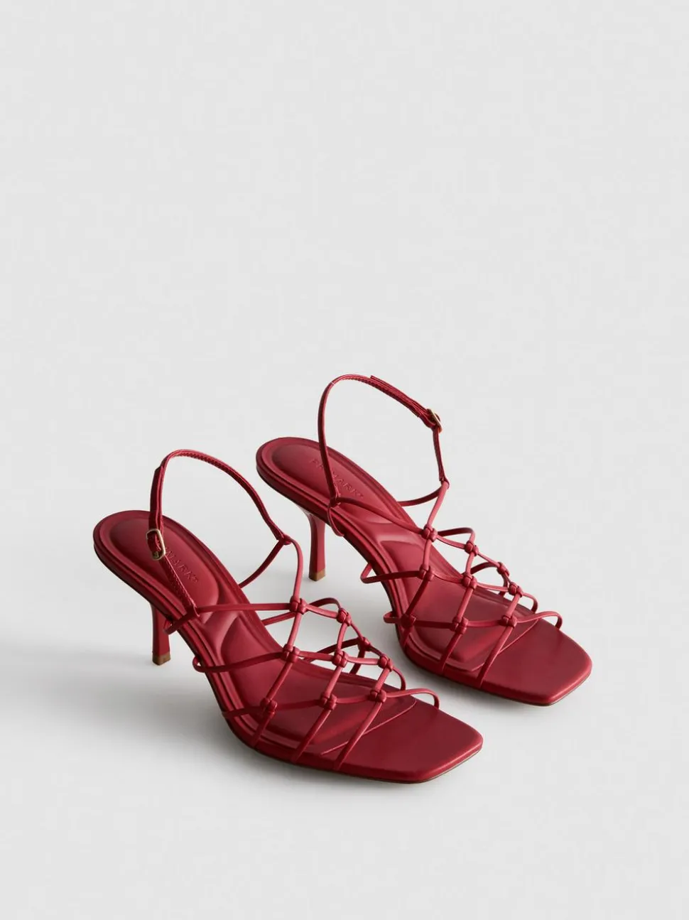 „The Edit“ Sandaletten in Flechtoptik mit Stiletto-Absatz
