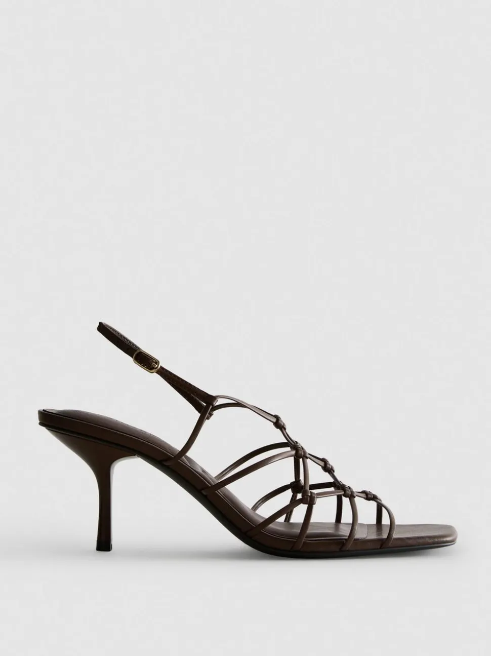 „The Edit“ Sandaletten in Flechtoptik mit Stiletto-Absatz