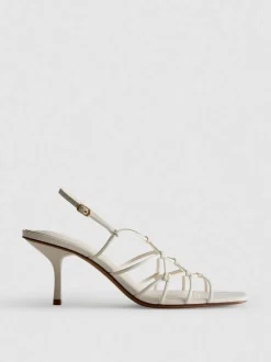 „The Edit“ Sandaletten in Flechtoptik mit Stiletto-Absatz