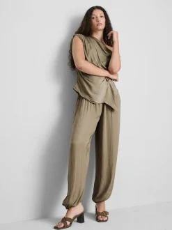 „The Edit“ Satinhose mit Bündchen