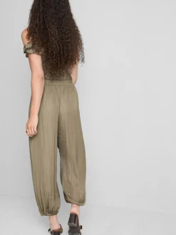 „The Edit“ Satinhose mit Bündchen