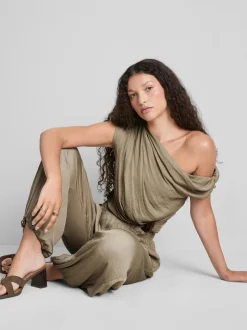„The Edit“ Satinhose mit Bündchen