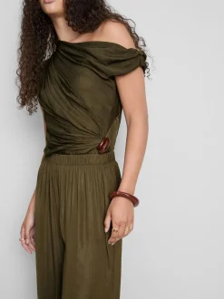 „The Edit“ Satinhose mit Bündchen