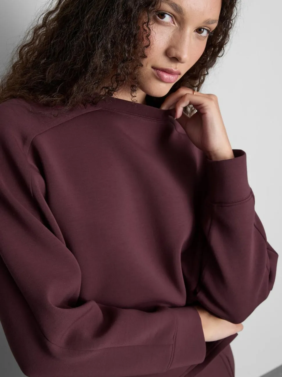 „The Edit“ Scuba-Pullover mit Rundhalsausschnitt