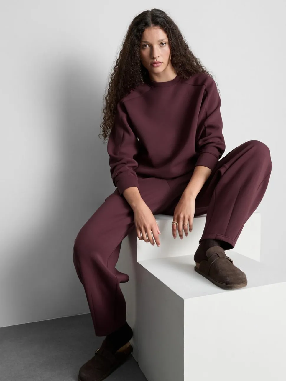 „The Edit“ Scuba-Pullover mit Rundhalsausschnitt