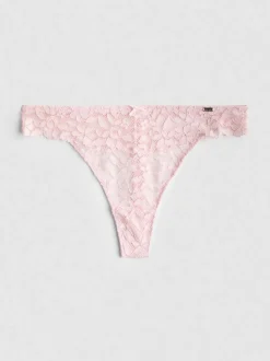 „The Edit“ Tanga aus floraler Spitze