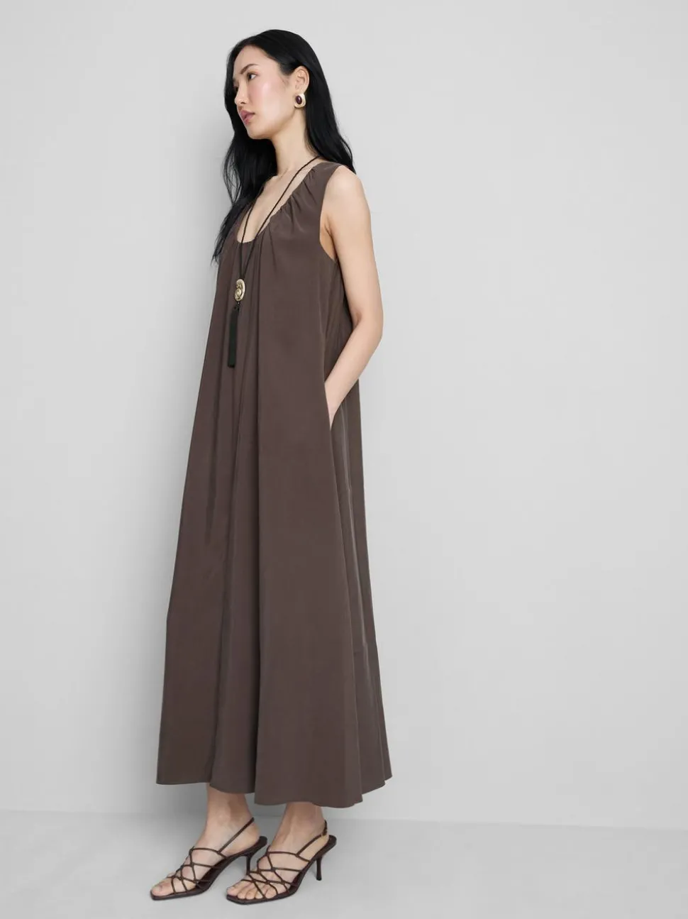 „The Edit“ Trapez-Maxikleid