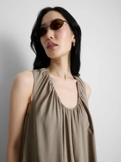 „The Edit“ Trapez-Maxikleid