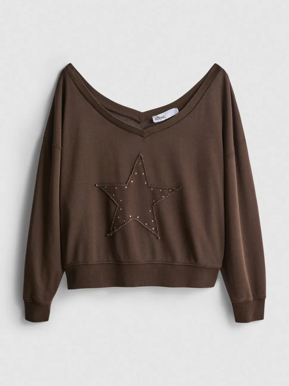 The Primark Scene | Schulterfreies Sweatshirt mit Applikation