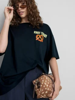 The Primark Scene | T-Shirt aus reiner Baumwolle im Oversized-Look mit Grafik