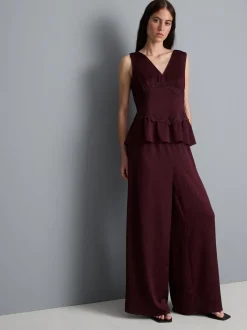 Top in Knitteroptik mit V-Ausschnitt