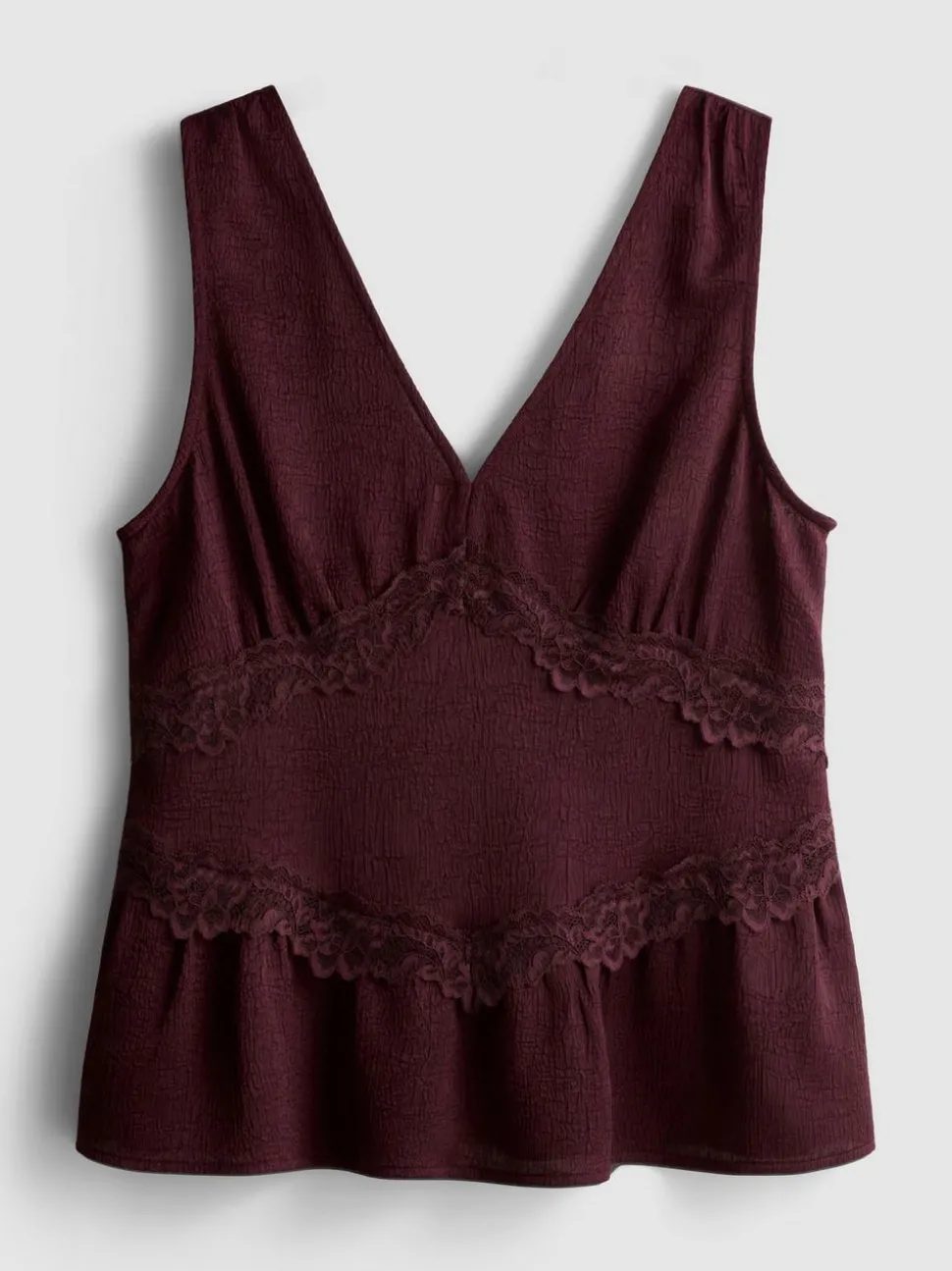 Top in Knitteroptik mit V-Ausschnitt